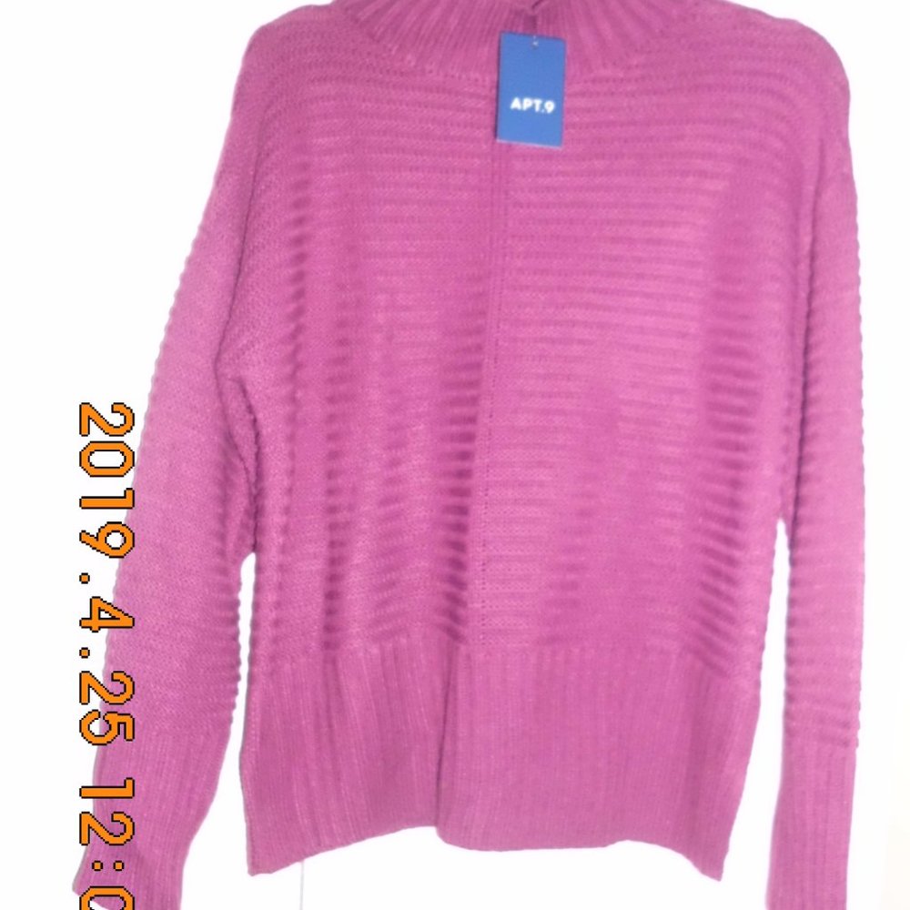 APARTMENT 9 100% ACRYLIC MOCK TURTLENECK SWEATER